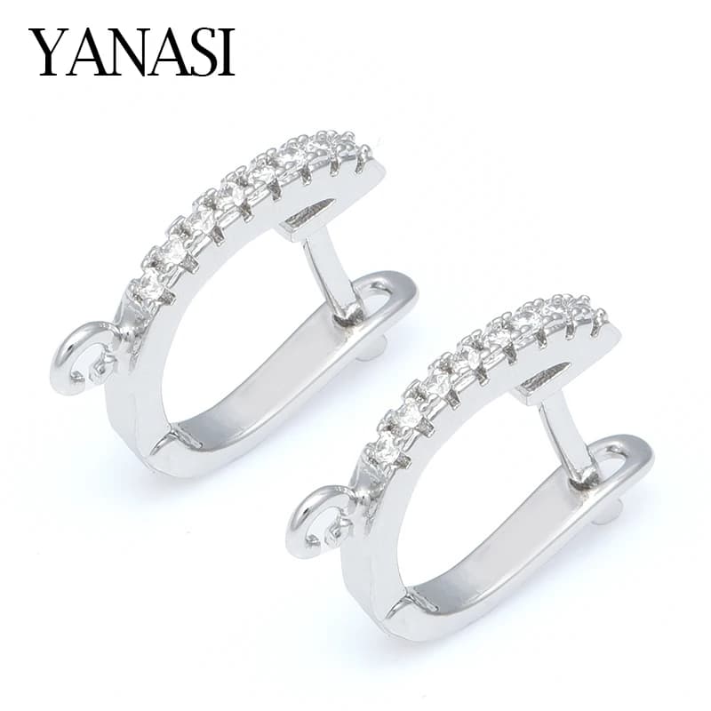 Handmade Earrings Jewelry Material Classic Zircon Earring Hooks Accessories For Women DIY Dangle Earrings Jewelry