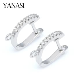 Handmade Earrings Jewelry Material Classic Zircon Earring Hooks Accessories For Women DIY Dangle Earrings Jewelry