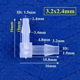 5~200pcs 14~3.2mm PP Reducing Elbow Connectors Aquarium Tank Air Pump Aerator Hose Pagoda Joint Garden Irrigation Pipe Fittings