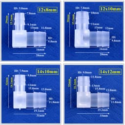 5~200pcs 14~3.2mm PP Reducing Elbow Connectors Aquarium Tank Air Pump Aerator Hose Pagoda Joint Garden Irrigation Pipe Fittings