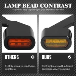 Motorcycle 2Pcs LED Turn Signal Indicators Amber Running Lights Mini Lamp E Mark For Harley Sportster XL883 1200 72 48 2004-2024
