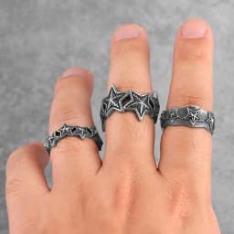 Little Stars Starry Night Stainless Steel Women Men Rings Simple for Girl Boyfriend Lovers Jewelry Creativity Gift Wholesale