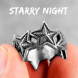 Little Stars Starry Night Stainless Steel Women Men Rings Simple for Girl Boyfriend Lovers Jewelry Creativity Gift Wholesale