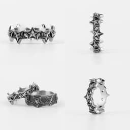 Little Stars Starry Night Stainless Steel Women Men Rings Simple for Girl Boyfriend Lovers Jewelry Creativity Gift Wholesale