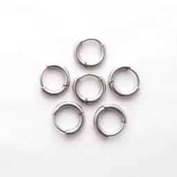 6pcs/lot Stainless Steel Simple Metal Circle Small Hoop Earrings For Women Girls Piercing Jewelry Geometric Round Helix Ear