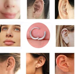 6pcs/lot Stainless Steel Simple Metal Circle Small Hoop Earrings For Women Girls Piercing Jewelry Geometric Round Helix Ear