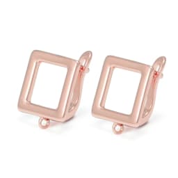 Trendy Big Square Brass Earring Hooks Clasp Jewelry Supplies Findings Accessories for DIY Woman Jewellery Making