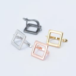 Trendy Big Square Brass Earring Hooks Clasp Jewelry Supplies Findings Accessories for DIY Woman Jewellery Making