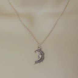 Big Crescent Moon Necklace for Women, Pagan Witch Style Amulet, Wiccan Pendant, Lunar Witchcraft, Magic Jewelry Gift, 2024, Moon