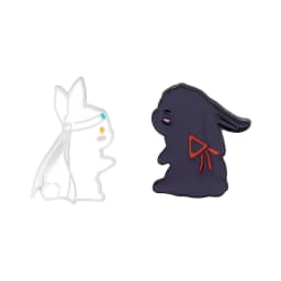 The Untamed Enamel Pin Black White Rabbit Brooch Bag Clothes Lapel Pin Badge BL TV Cartoon Animal Jewelry Gift for Best Friends