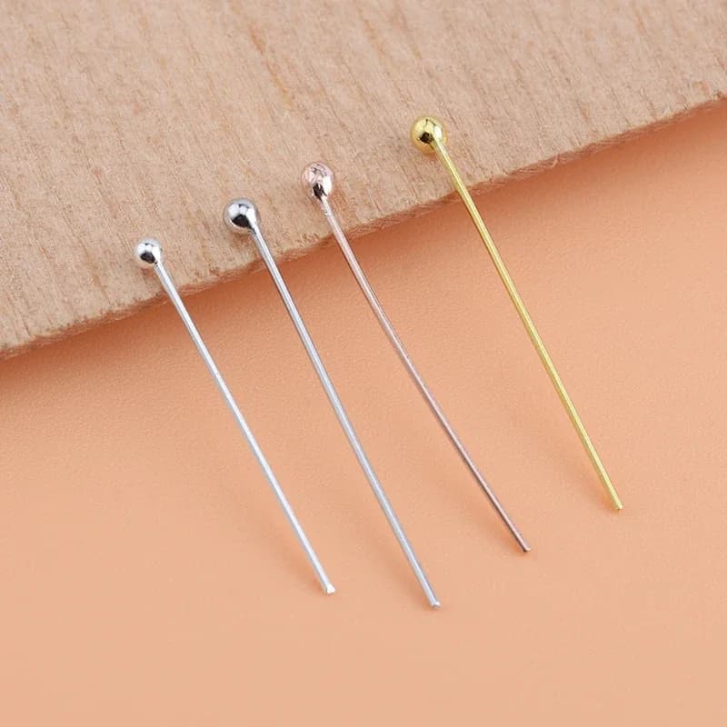 10 Pieces 925 Sterling Silver Ball Pointer Handmade DIY Making Materials Jewelry Accessories