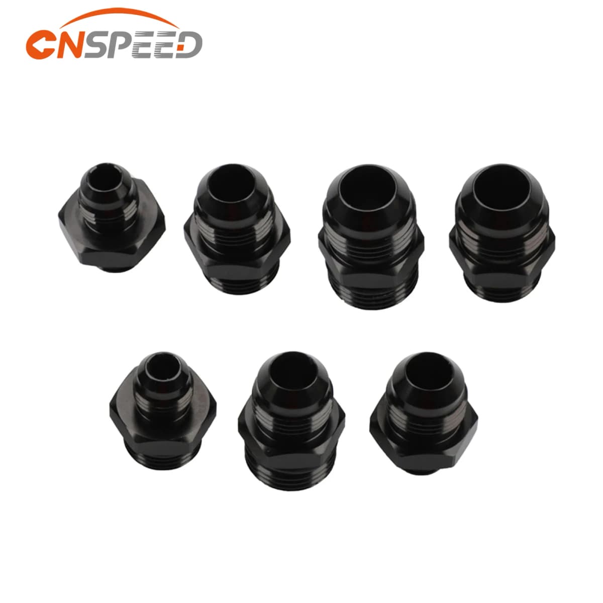 Male Adapter Fitting Black ORB-6 ORB-8 ORB-10 O-ring Boss to AN6 6AN AN8 8AN AN10 10AN 6061-T6 Aluminum Car Flare Fitting Black