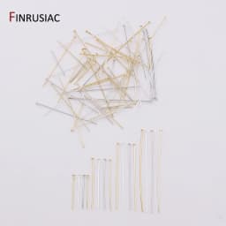 Supplies For Jewelry 14K Real Gold Plated Flat Head Pins DIY Jewellery Making Components 50pcs/lot Promotion