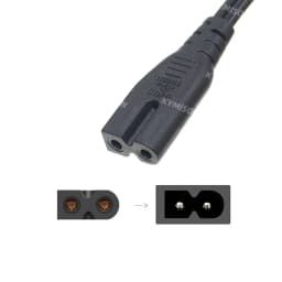 18AWG Universal Wall Cable US NEMA-1-15P to IEC320 C7 AC Power Cord Compatible with Vizio E-M-Series HDTV,Sharp,Smart LED TV