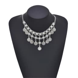 Bohemian Women Gypsy Pakistan Gold Silver Color Coin Tassel Necklace Classic Vintage Turkish Indian Ethnic Afghan Dress Jewelry