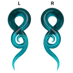 Alisouy 1 pair Glass Ear Spiral Taper Gauge Ear Plug Stretching Expander Piercing Glass Gauge 5-14mm Body Jewelry Piercing