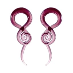 Alisouy 1 pair Glass Ear Spiral Taper Gauge Ear Plug Stretching Expander Piercing Glass Gauge 5-14mm Body Jewelry Piercing