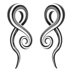 Alisouy 1 pair Glass Ear Spiral Taper Gauge Ear Plug Stretching Expander Piercing Glass Gauge 5-14mm Body Jewelry Piercing