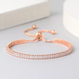 ZHOUYANG Tennis Bracelets For Women Sparking Zircon Jewerlly Rose Gold Color Handmade Friends Gift Cute Jewelry Wholesale H017