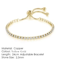 ZHOUYANG Tennis Bracelets For Women Sparking Zircon Jewerlly Rose Gold Color Handmade Friends Gift Cute Jewelry Wholesale H017