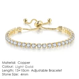 ZHOUYANG Tennis Bracelets For Women Sparking Zircon Jewerlly Rose Gold Color Handmade Friends Gift Cute Jewelry Wholesale H017