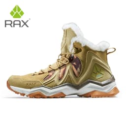 RAX Winter Snow Boots For Men Women Fleece Hiking Shoes Outdoor Sports Sneakers Mens Mountain Shoes Trekking Walking Boots