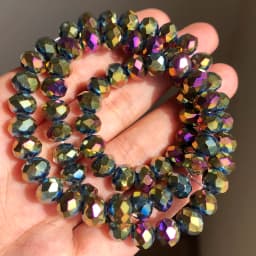 AB Clear Austria Faceted Crystal Rondelle Glass Bead Loose Spacer Beads For Jewelry Making DIY Bracelet Necklace 3/4/6/8/10/12mm