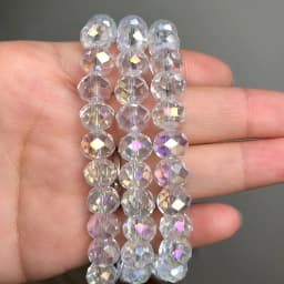AB Clear Austria Faceted Crystal Rondelle Glass Bead Loose Spacer Beads For Jewelry Making DIY Bracelet Necklace 3/4/6/8/10/12mm