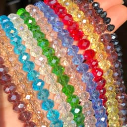 AB Clear Austria Faceted Crystal Rondelle Glass Bead Loose Spacer Beads For Jewelry Making DIY Bracelet Necklace 3/4/6/8/10/12mm