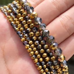 AB Clear Austria Faceted Crystal Rondelle Glass Bead Loose Spacer Beads For Jewelry Making DIY Bracelet Necklace 3/4/6/8/10/12mm