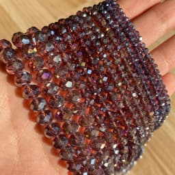 AB Clear Austria Faceted Crystal Rondelle Glass Bead Loose Spacer Beads For Jewelry Making DIY Bracelet Necklace 3/4/6/8/10/12mm