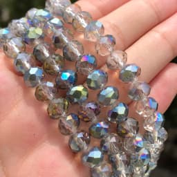 AB Clear Austria Faceted Crystal Rondelle Glass Bead Loose Spacer Beads For Jewelry Making DIY Bracelet Necklace 3/4/6/8/10/12mm
