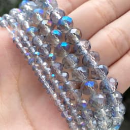 AB Clear Austria Faceted Crystal Rondelle Glass Bead Loose Spacer Beads For Jewelry Making DIY Bracelet Necklace 3/4/6/8/10/12mm