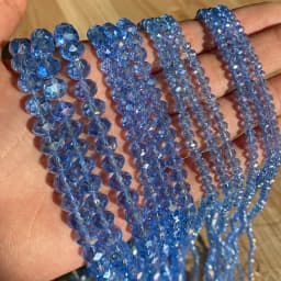 AB Clear Austria Faceted Crystal Rondelle Glass Bead Loose Spacer Beads For Jewelry Making DIY Bracelet Necklace 3/4/6/8/10/12mm
