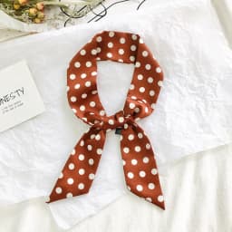2025 New Style Fashion Ribbon Narrow Silk Scarf Women Small Long Decorative Hair Band Printed Silk Skinny Scarf Neckerchief