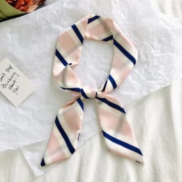 2025 New Style Fashion Ribbon Narrow Silk Scarf Women Small Long Decorative Hair Band Printed Silk Skinny Scarf Neckerchief