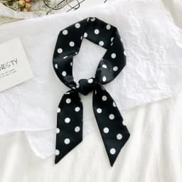 2025 New Style Fashion Ribbon Narrow Silk Scarf Women Small Long Decorative Hair Band Printed Silk Skinny Scarf Neckerchief