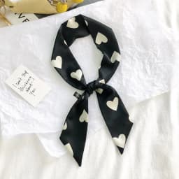 2025 New Style Fashion Ribbon Narrow Silk Scarf Women Small Long Decorative Hair Band Printed Silk Skinny Scarf Neckerchief