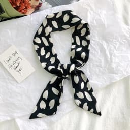 2025 New Style Fashion Ribbon Narrow Silk Scarf Women Small Long Decorative Hair Band Printed Silk Skinny Scarf Neckerchief