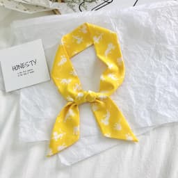 2025 New Style Fashion Ribbon Narrow Silk Scarf Women Small Long Decorative Hair Band Printed Silk Skinny Scarf Neckerchief