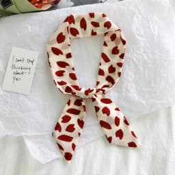 2025 New Style Fashion Ribbon Narrow Silk Scarf Women Small Long Decorative Hair Band Printed Silk Skinny Scarf Neckerchief