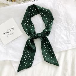 2025 New Style Fashion Ribbon Narrow Silk Scarf Women Small Long Decorative Hair Band Printed Silk Skinny Scarf Neckerchief