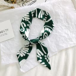 2025 New Style Fashion Ribbon Narrow Silk Scarf Women Small Long Decorative Hair Band Printed Silk Skinny Scarf Neckerchief
