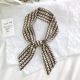 2025 New Style Fashion Ribbon Narrow Silk Scarf Women Small Long Decorative Hair Band Printed Silk Skinny Scarf Neckerchief