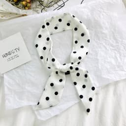 2025 New Style Fashion Ribbon Narrow Silk Scarf Women Small Long Decorative Hair Band Printed Silk Skinny Scarf Neckerchief