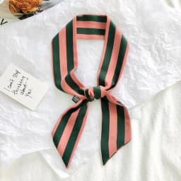 2025 New Style Fashion Ribbon Narrow Silk Scarf Women Small Long Decorative Hair Band Printed Silk Skinny Scarf Neckerchief