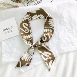 2025 New Style Fashion Ribbon Narrow Silk Scarf Women Small Long Decorative Hair Band Printed Silk Skinny Scarf Neckerchief