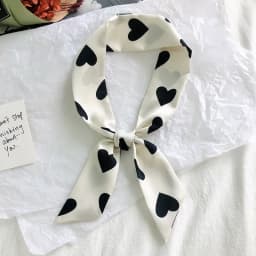 2025 New Style Fashion Ribbon Narrow Silk Scarf Women Small Long Decorative Hair Band Printed Silk Skinny Scarf Neckerchief