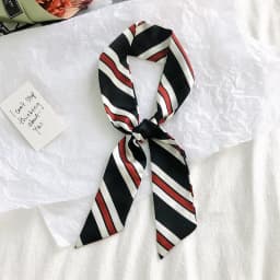 2025 New Style Fashion Ribbon Narrow Silk Scarf Women Small Long Decorative Hair Band Printed Silk Skinny Scarf Neckerchief