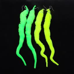 New Lovely Funny Long Plush Worm Drop Earrings For Women Personality Animal Insect Dangle Earrings Fashion Party Jewelry